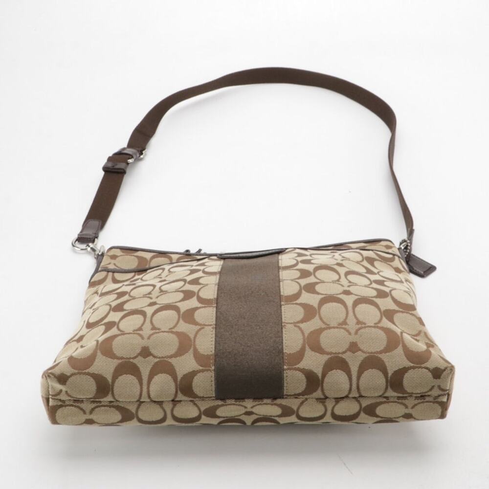 Coach Signature Stripe Crossbody Messenger Bag EUC - Picture 3 of 13